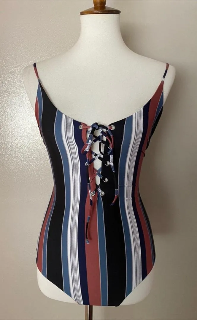 Free People Striped Monahan One-Piece Swimsuit - Image 5