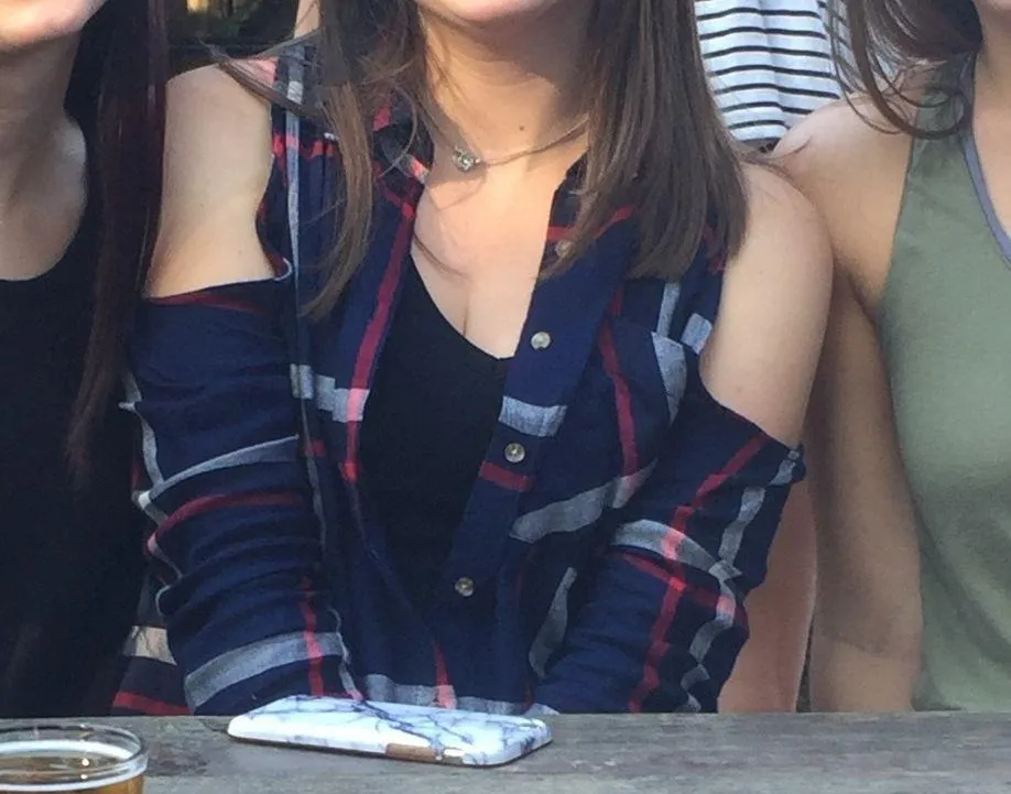 Ambiance Plaid Shirt with Shoulder Cut Outs Size M - Image 7