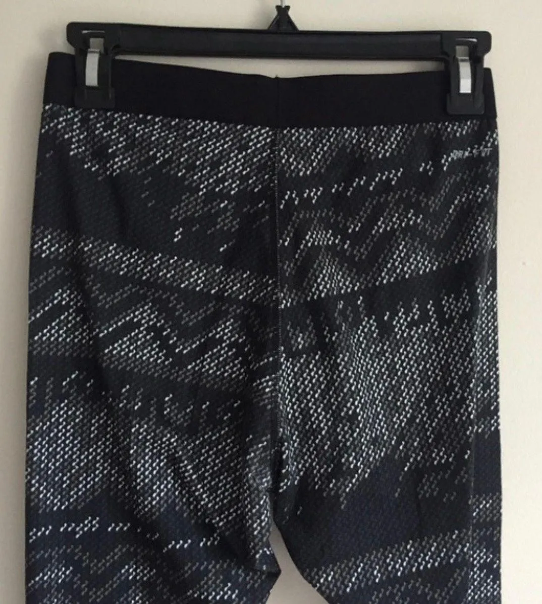 PRO Dark Grey Sweater Knit Printed Spandex Dri-Fit Workout Leggings - Image 7