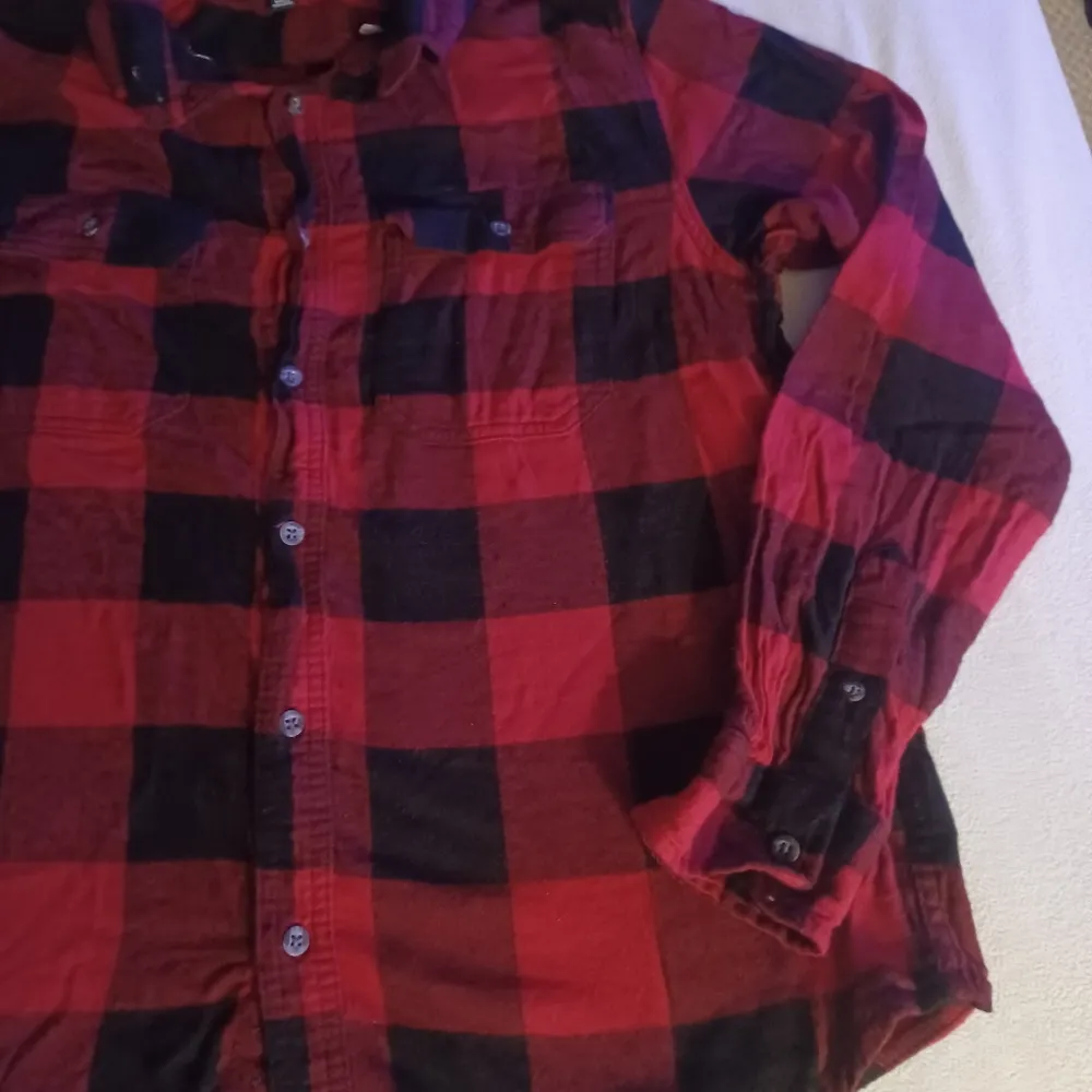 George womens buffalo plaid flannel size medium soft Red - Image 4