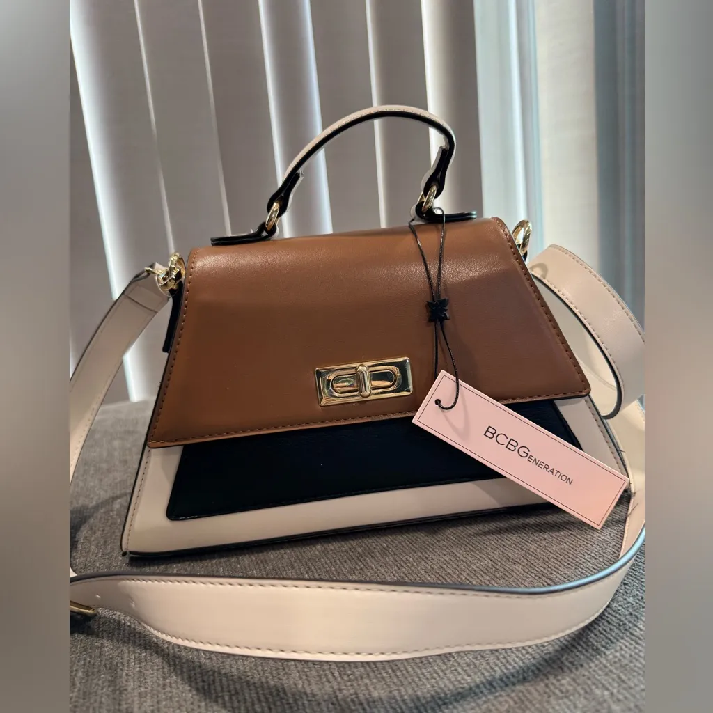 BCBGeneration Brown and Black Satchel - Image 8