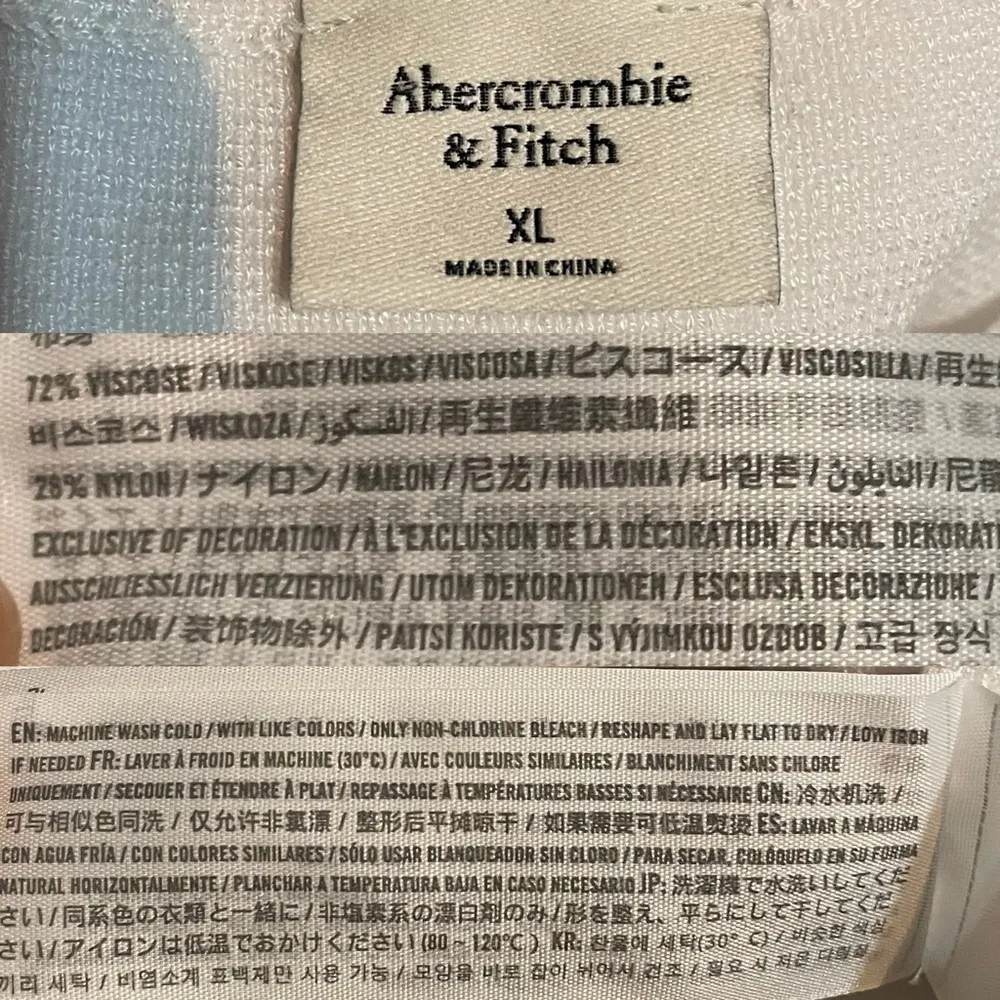 Abercrombie & Fitch Womens Tank Bodysuit White Sleeveless High Neck Size XL - Image 9