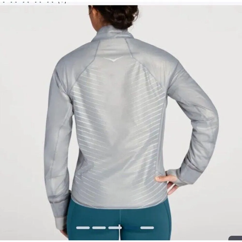 HOKA ONE ONE Performance Shield Running Jacket Color Lunar Rock Small Gray - Image 3