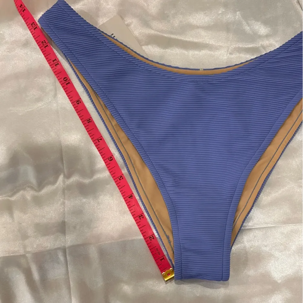 Zulu And Zephyr Signature Curve Brief Bikini Bottom High Cut Bay Blue Size 8 New - Image 11