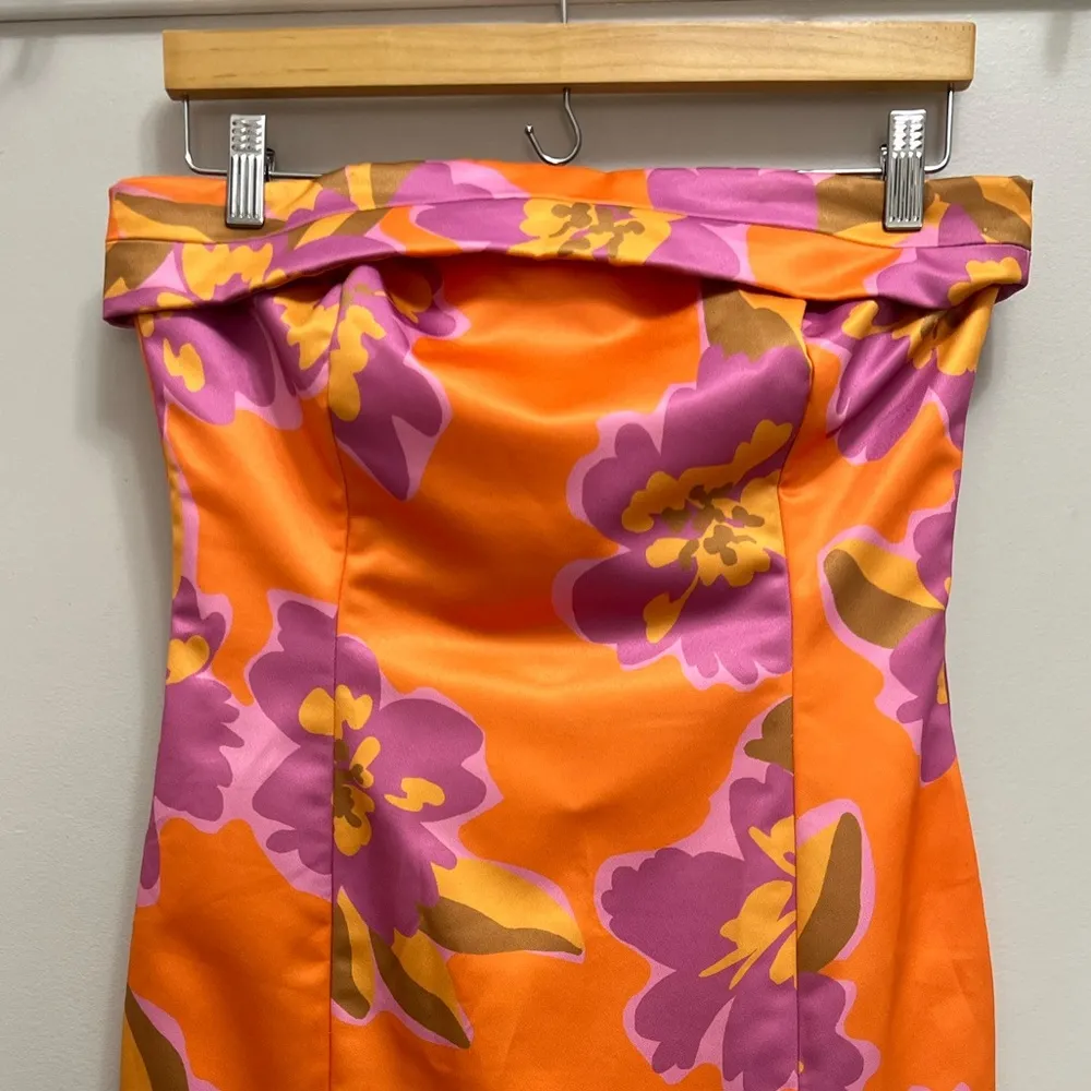 NWT Runaway The Label Jade Mini Dress Strapless Exclusive Print in Orchid Floral - Image 5