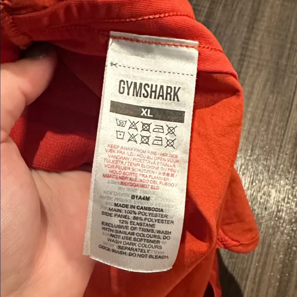 Gymshark Women's Orange Athletic Shorts - Image 8