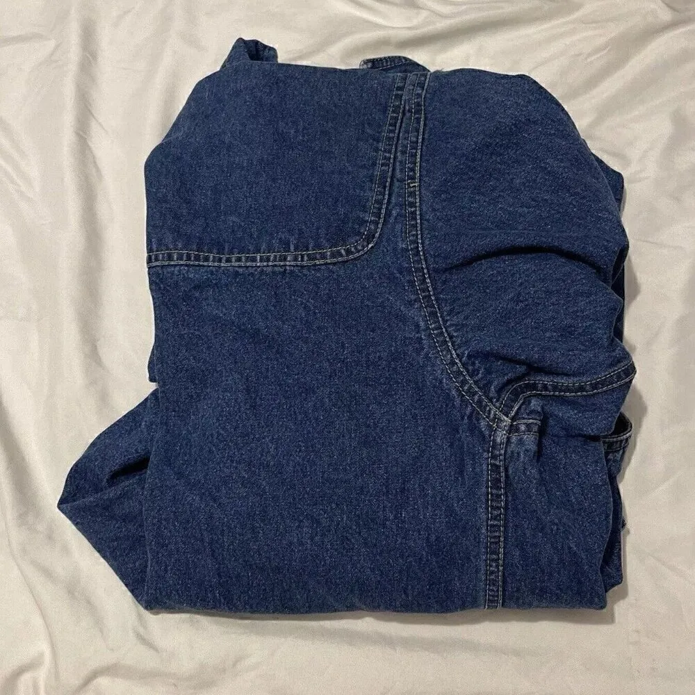 Vintage Liz Wear Claiborne Women’s Denim Blue Jacket Sz 9 Petite Wood Button - Image 15