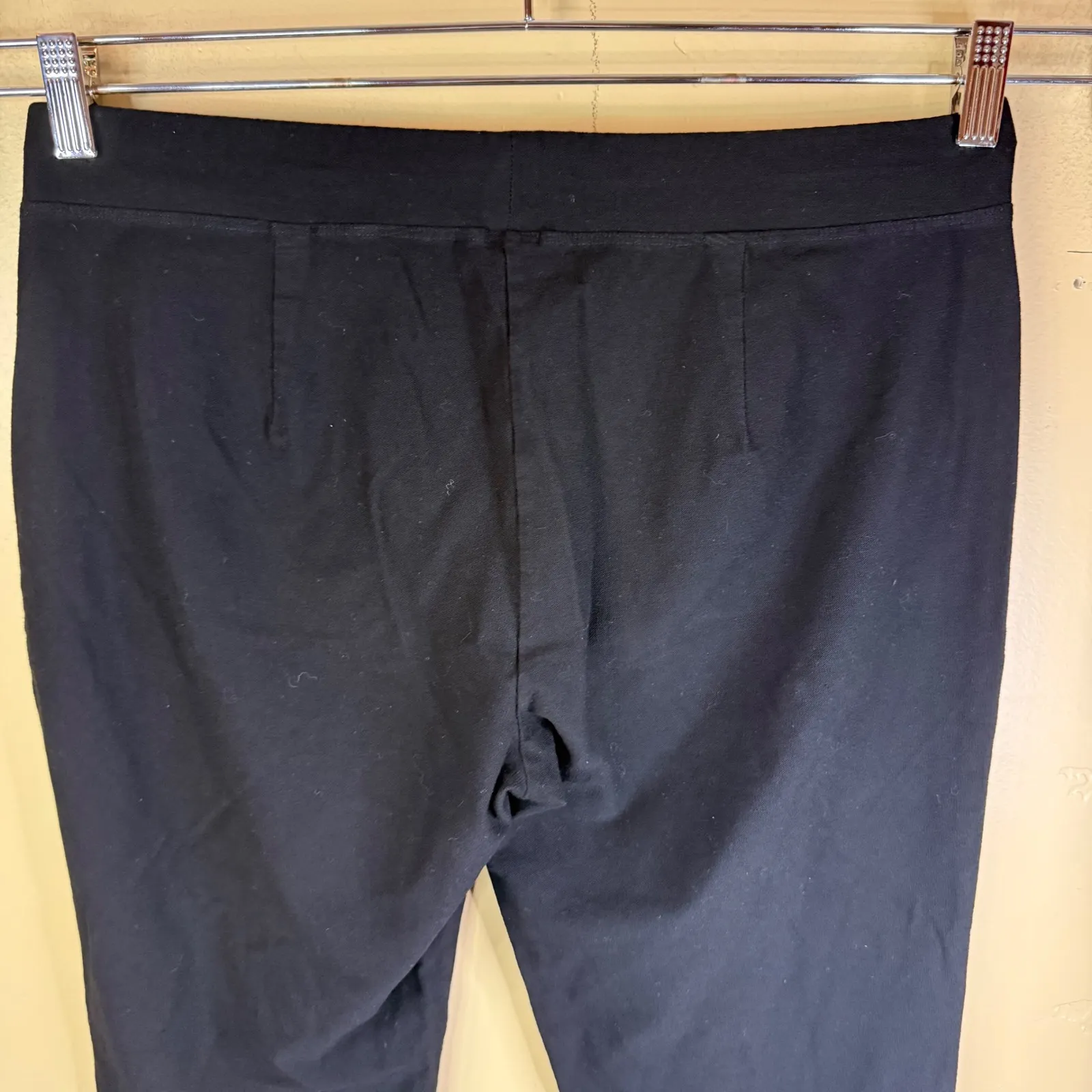 Eileen Fisher Black Dress Pants Trousers Women's M Elastic Waist Office Comfy - Image 5