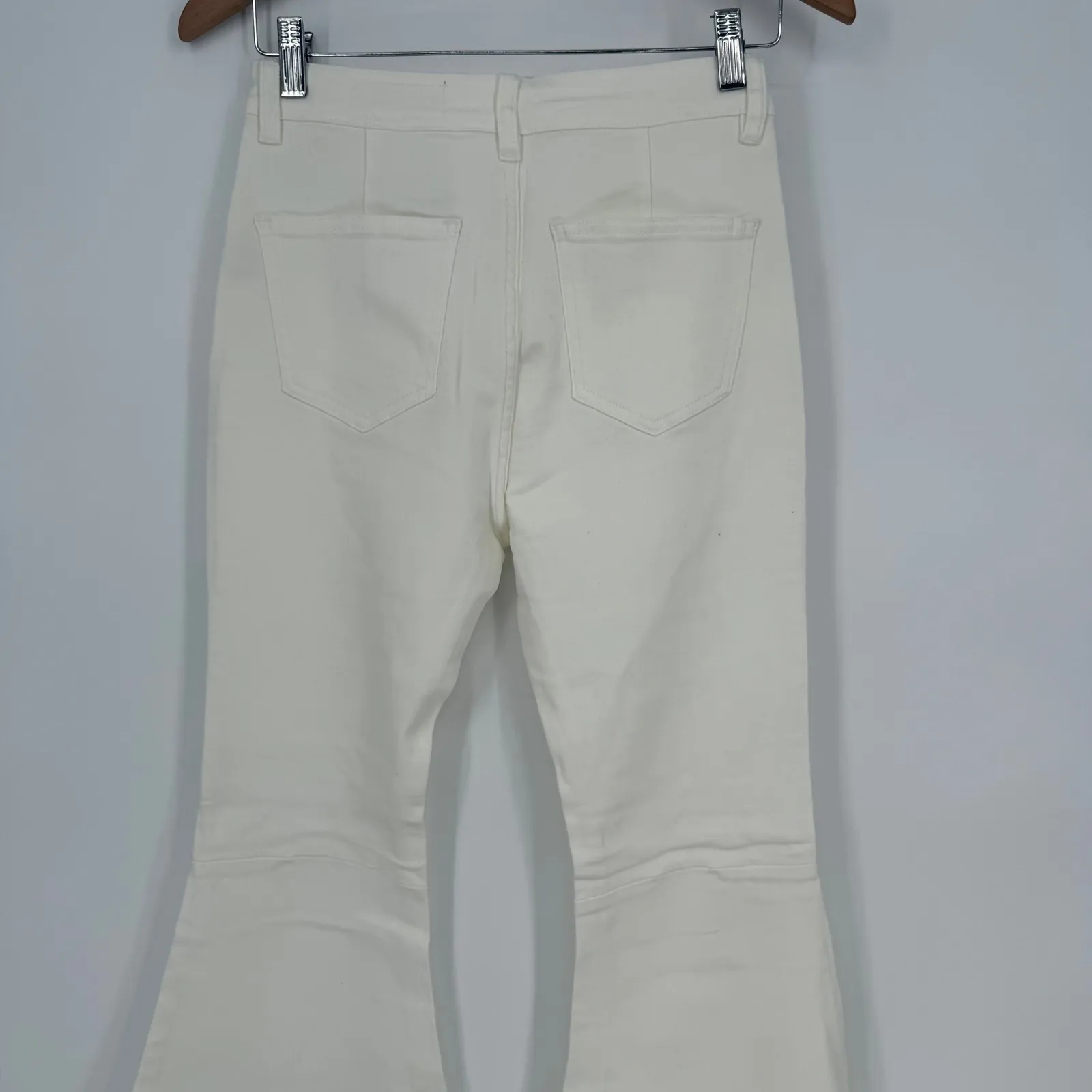 Wish List Jeans White Flare Leg High Waist Denim Pants‎ Size M - Image 8