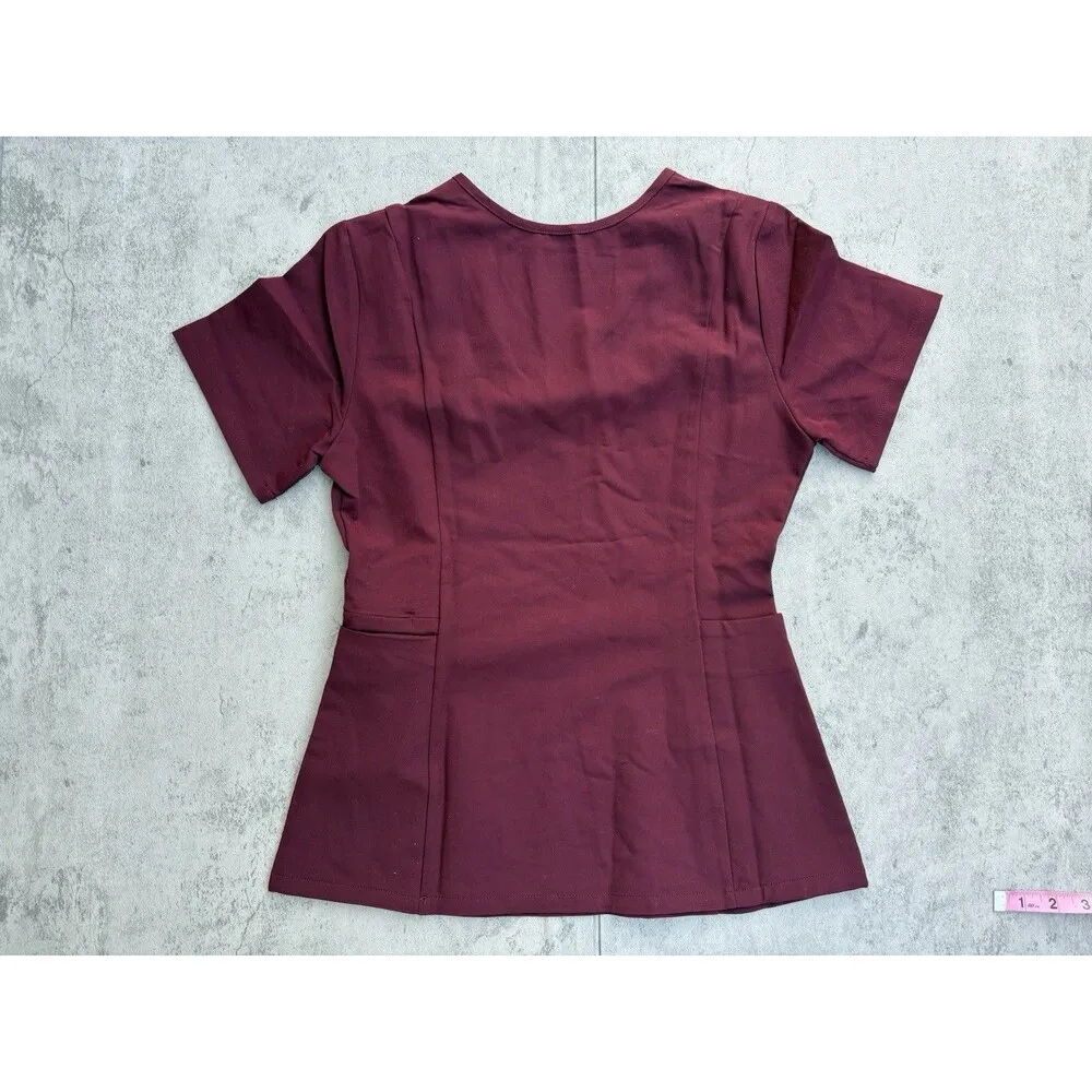 NWOT FIGS Women Scrub Top Slim Fit V-Neck Healthcare Technical Collection Sz XXS - Image 2