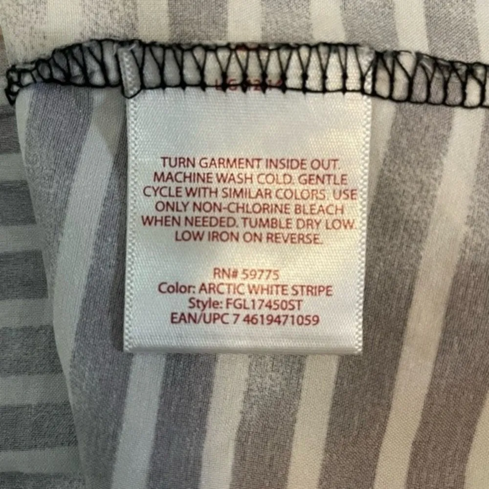 Faded Glory Black/White Striped Tank Top Size L - Image 6