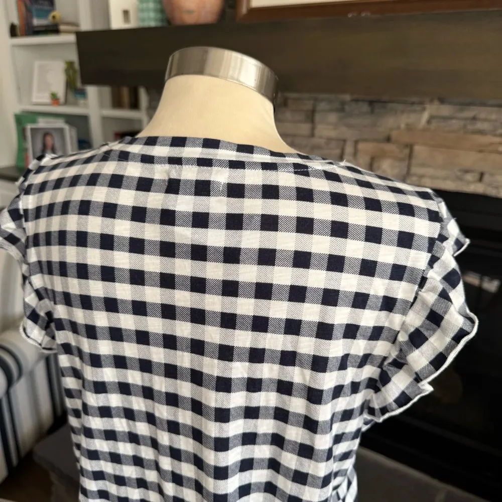 Maurices Black and White Checkered Short Sleeve Top - Image 8