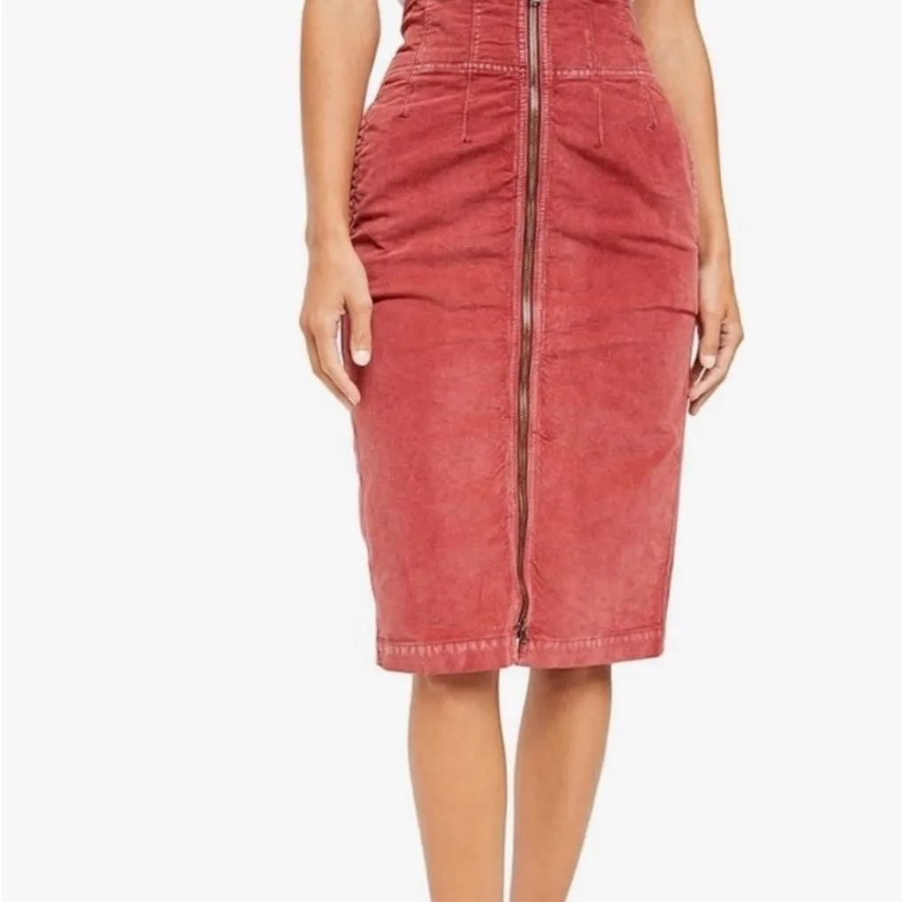 Free People We the Free I Want It All Cord Midi Skirt size 25 - Image 6