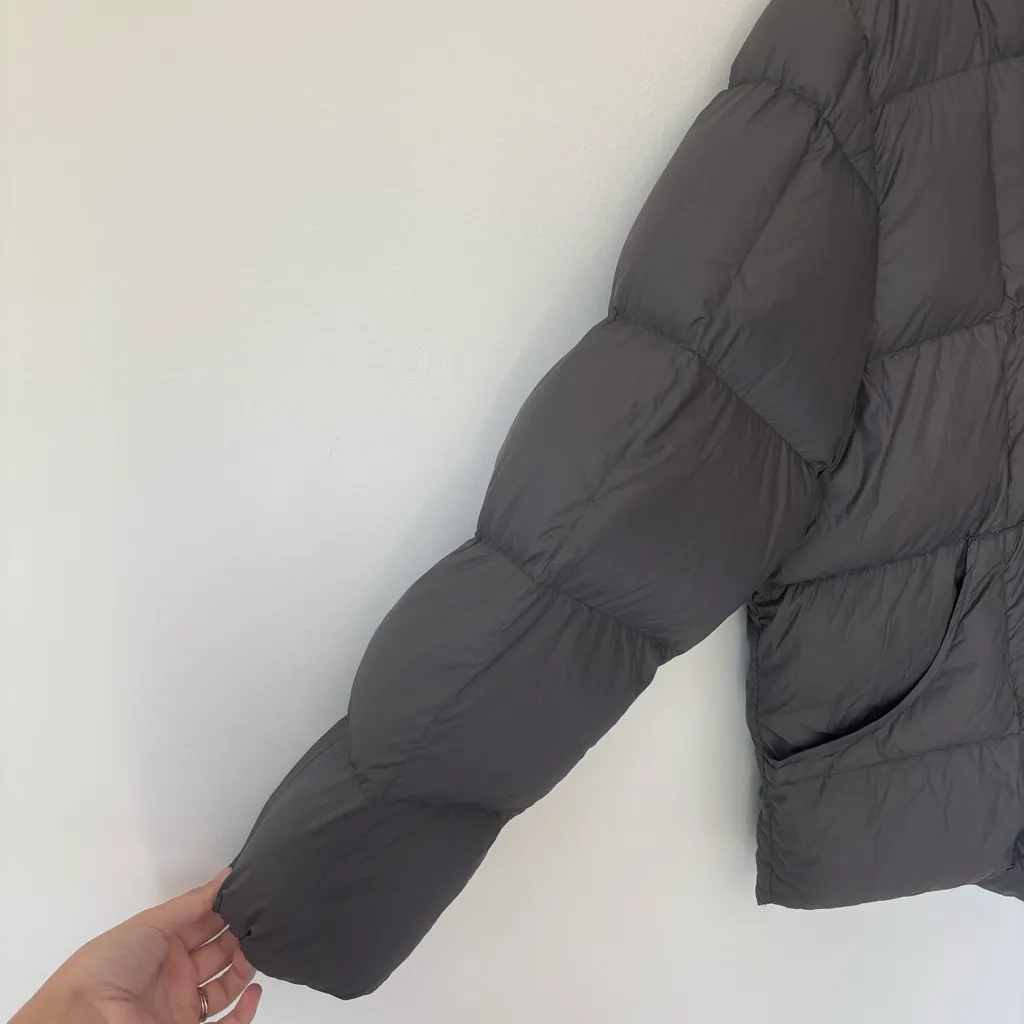 Harley Davidson Puffer Jacket Grey Duck Down Feather Winter Motorcycle Bikercore Gray Size XL - Image 7