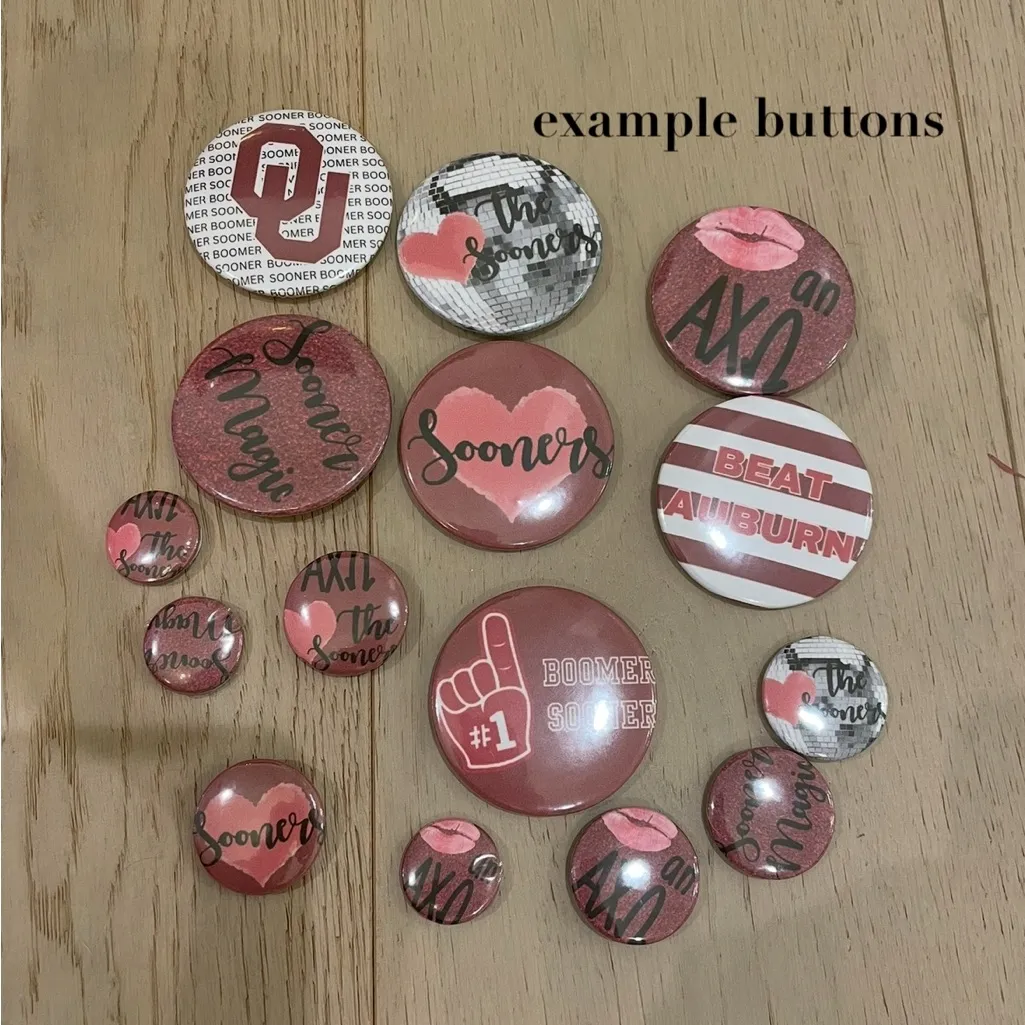 Alabama Boot Buttons Set Red - Image 2