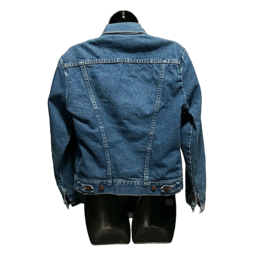 Rustler Women's Jean Jacket Short‎ Dark Wash Denim Size Small Button Up - Image 6