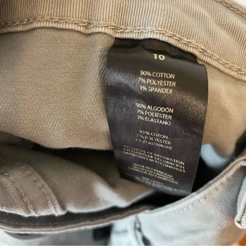 Banana Republic Women Size 10 Chino Pant Green Deep Pockets Utility - Image 6