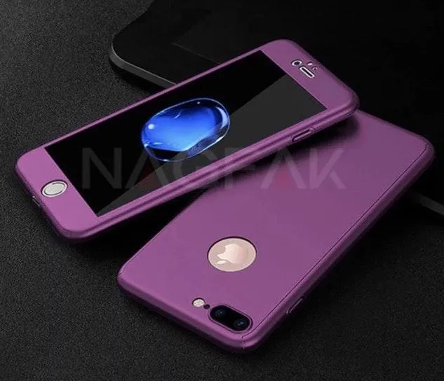 iPhone 8 Violet 360 Full Cover Shockproof Case With Screen Protector Purple - Image 8
