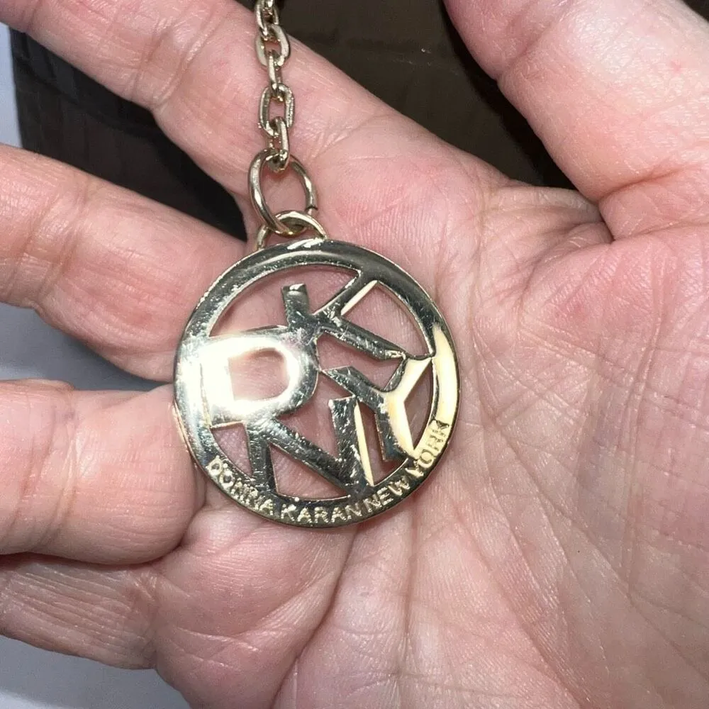 DKNY Croc Embossed Leather Adjustable Woven Chain Tote - Image 6