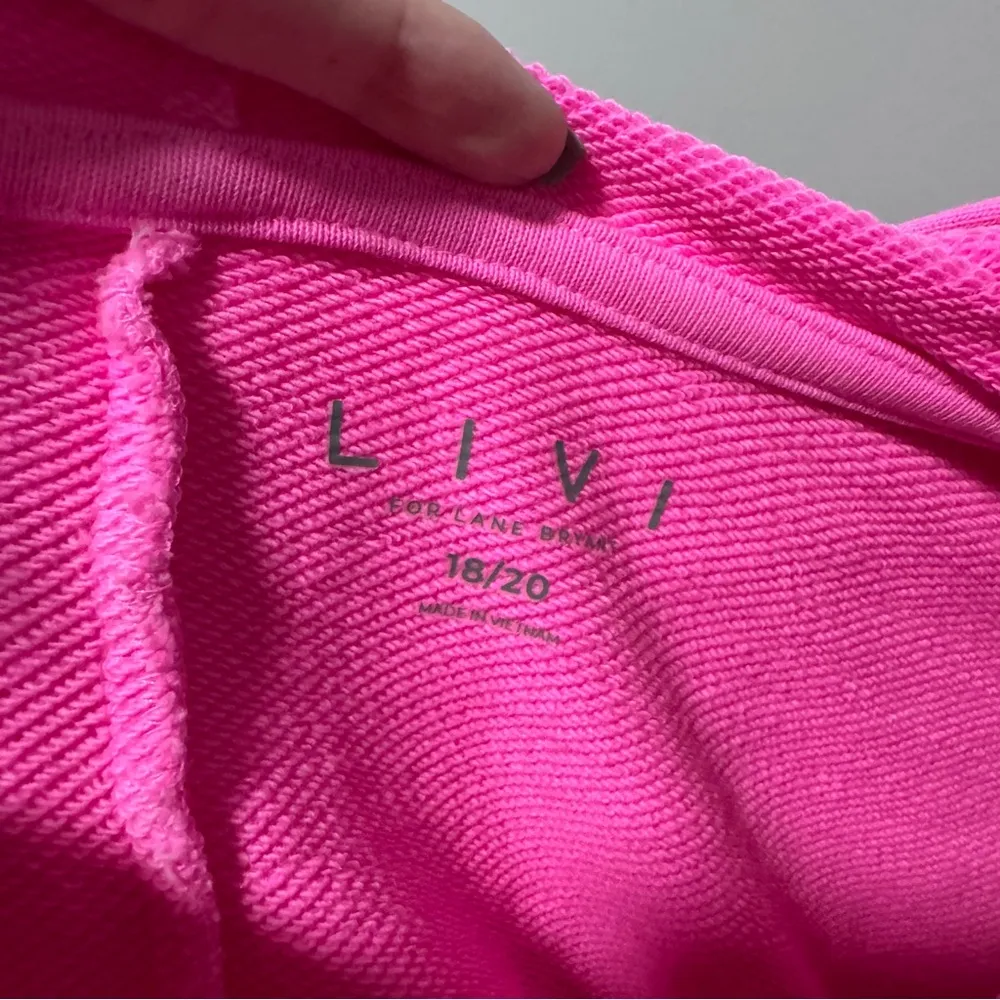 LIVI Lane Bryant Breast Cancer Ribbon Hoodie Pullover 18/20 Pink - Image 6