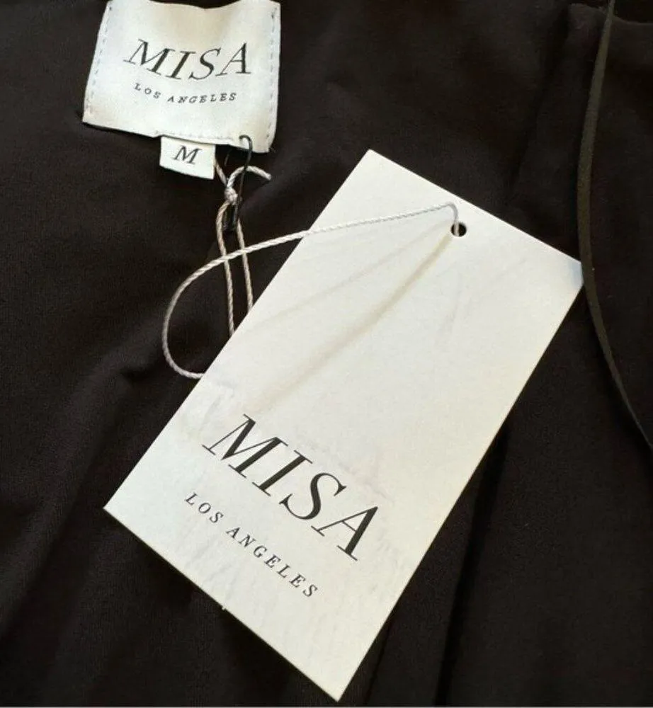 MISA Los Angeles Athema Cutout Waist Sleeveless Maxi Dress Black Size M NWT - Image 11