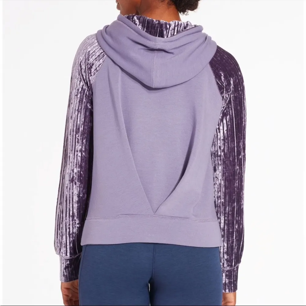 Calia by Carrie Underwood Purple Velvet Effortless Long Sleeve Hoodie Size Large - Image 8
