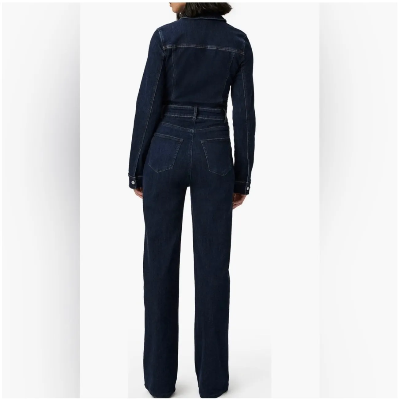 PAIGE Sasha Denim Jumpsuit, Size 6, Dark Wash - New! - Image 2