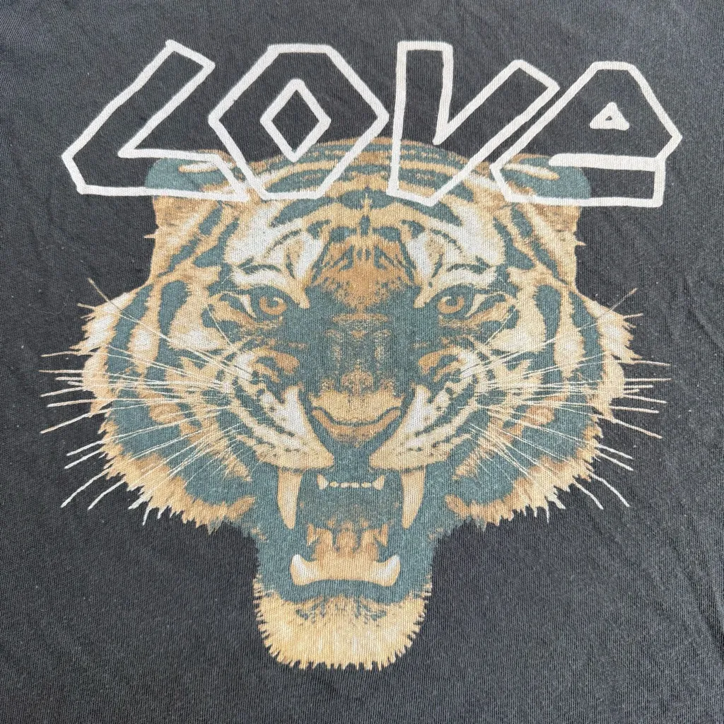 Chaser M Tiger Love Graphic Tee Shirt Brown 100% Cotton‎ Distressed Indie Sleaze - Image 8