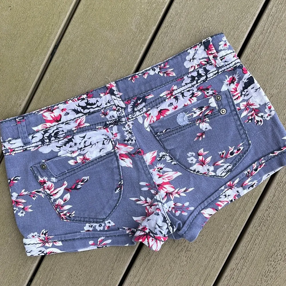 Denim Jean Shorts Vanilla Star Womens 9 Floral Stretchy - Image 10