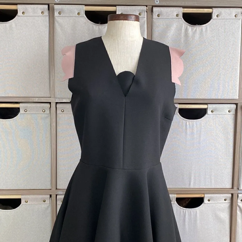 MSGM scallop fit and flare dress Black Size M - Image 2