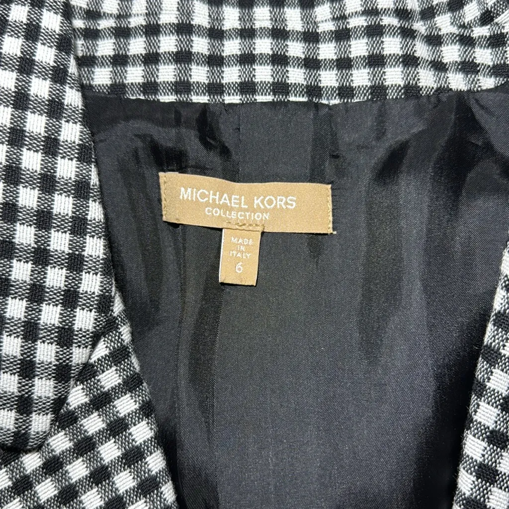 Michael Kors Collection Gingham Blazer Size 6‎ - Image 3