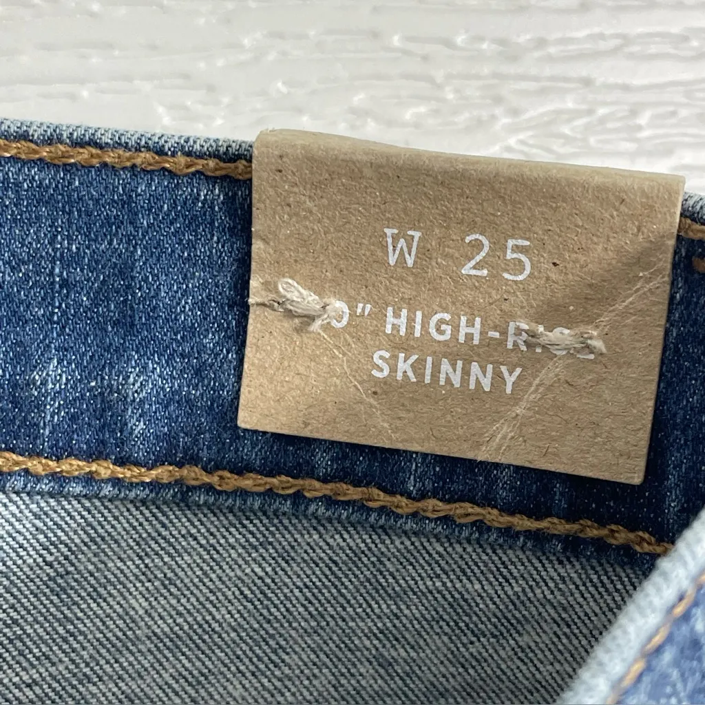 NWT Madewell 10" High Rise Skinny Jeans Drop Step Hem Size 25 Denim Style J9400‎ - Image 10