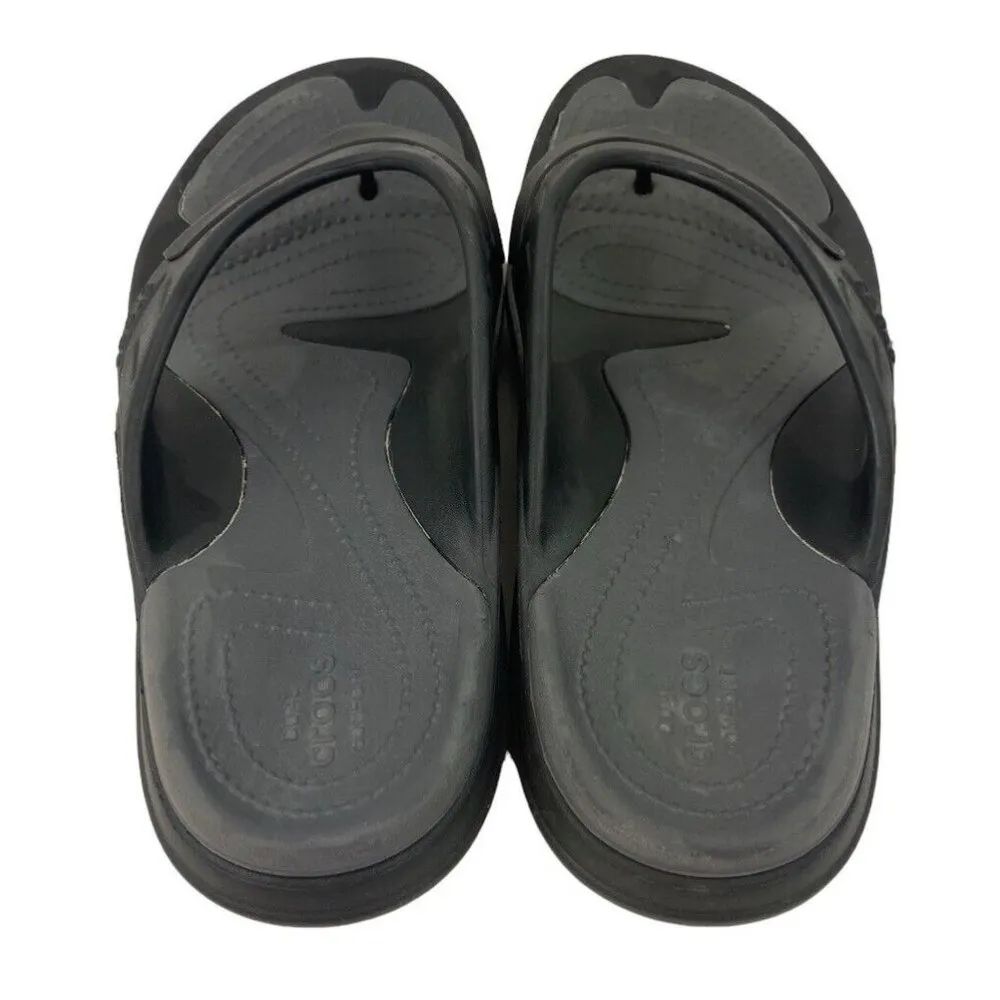 *Crocs Dual Comfort Flip Flop Sandals Mens 7 Womens 9 Black Thong Rubber Slip On - Image 5