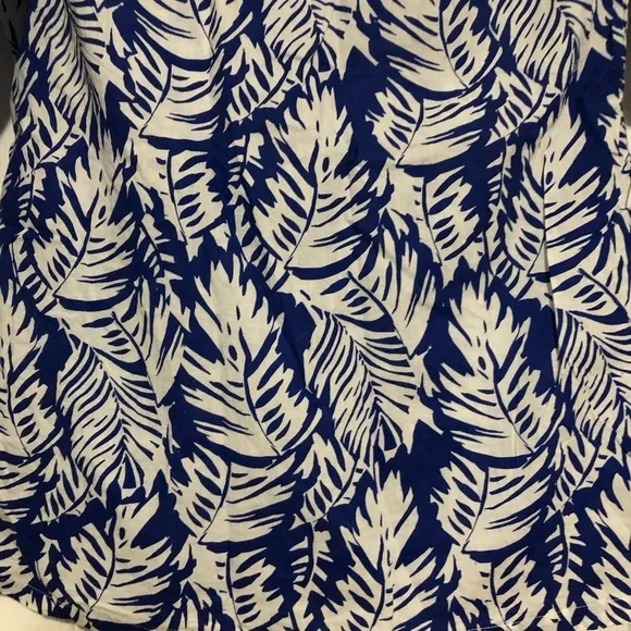 Ocean‎ Pacific Hawaiian leaf pattern blouse with crochet detailing size L 12-14 - Image 9