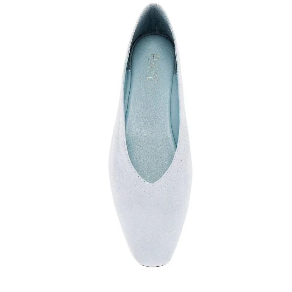 RAYE Lucila Flats in Light Blue Suede 7.5 Leather Shoes Womens - Image 3