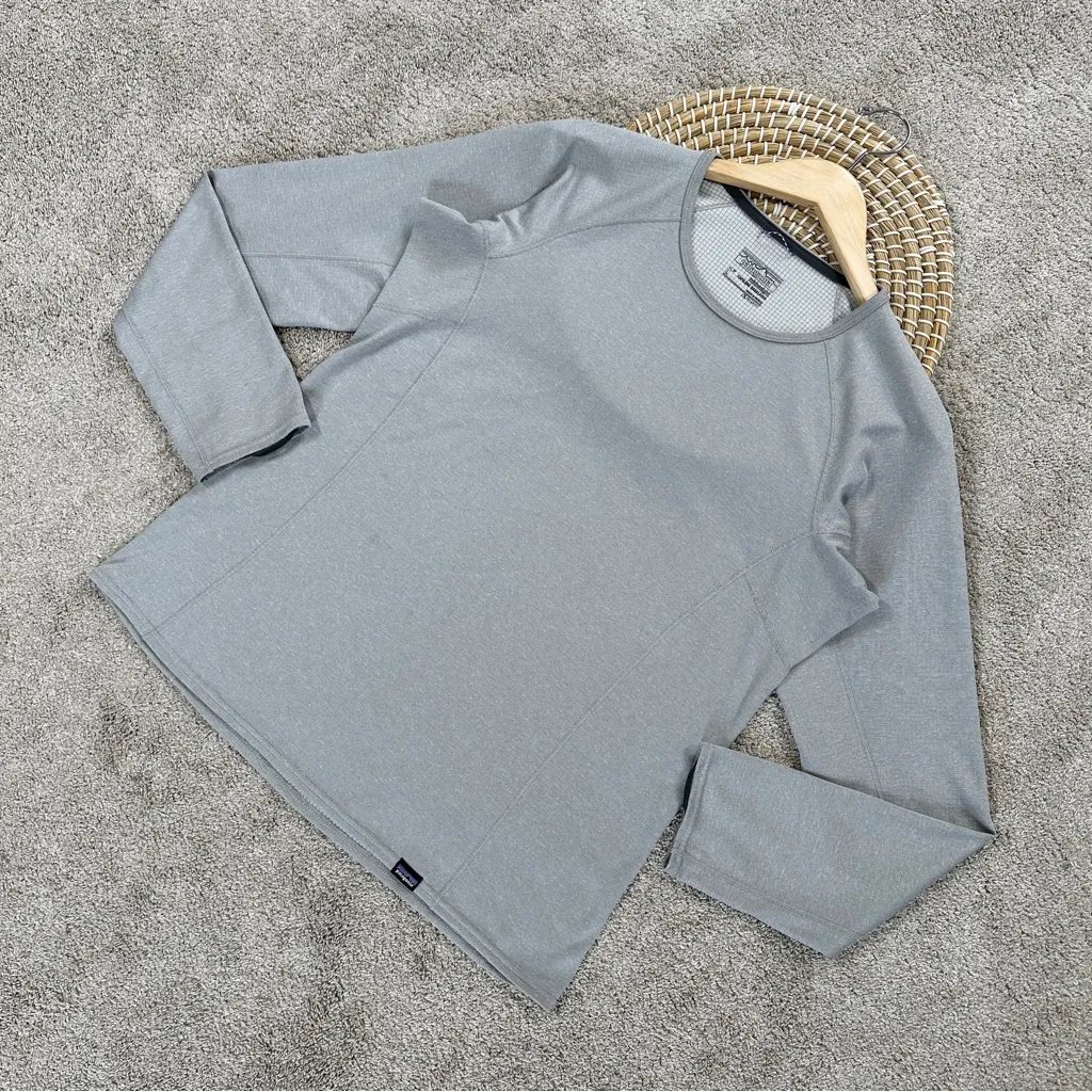 Patagonia Women’s Midweight Capilene Baselayer Shirt Longsleeve Polartec Gray L - Image 2