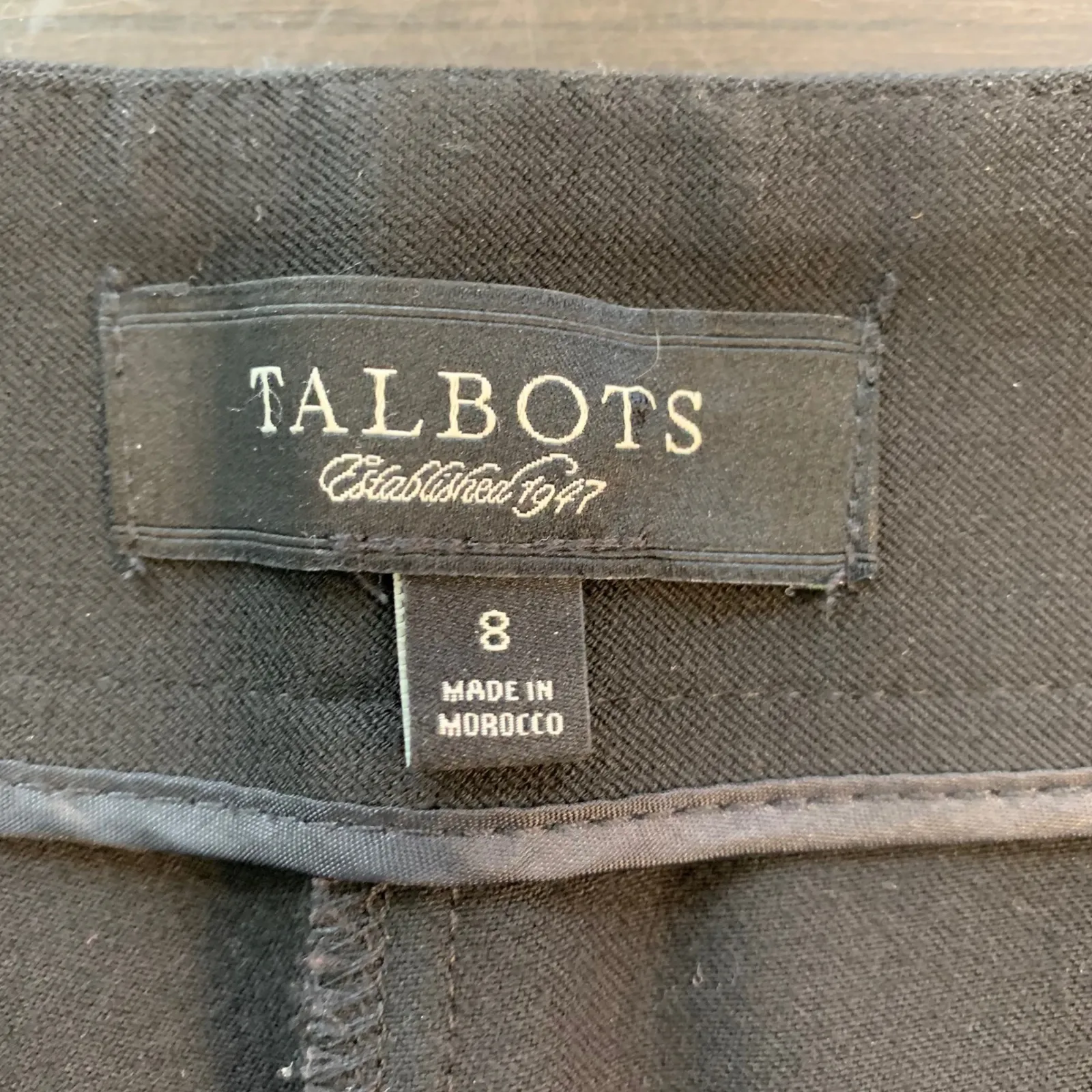 Talbots Black Classic Side Zip Pants Women Size 8 Polyester Rayon Spandex - Image 3