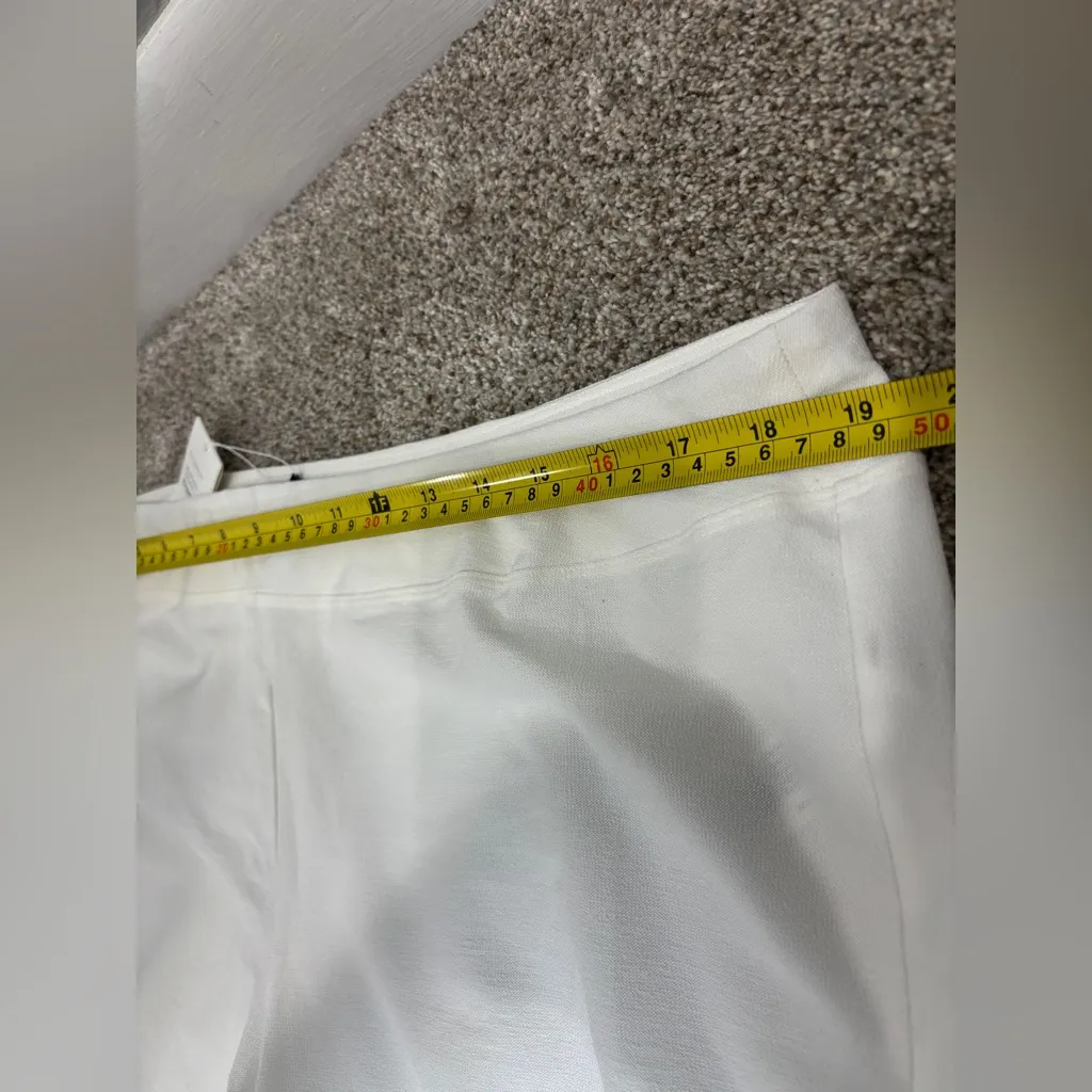 NWT Eileen Fisher Washable Stretch Crepe Pull On White Slim Bootcut Pant 1X - Image 7