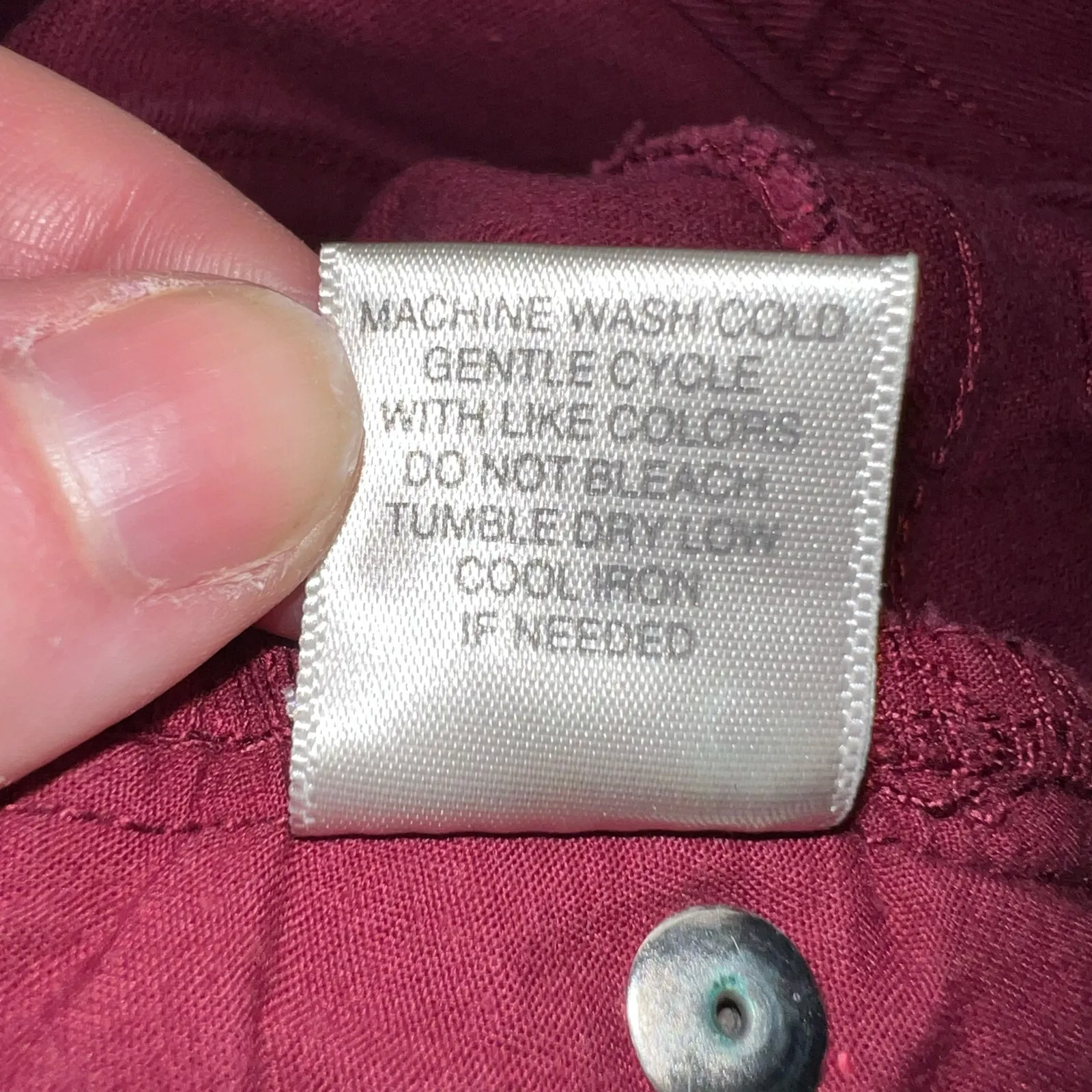 Christopher and Banks Womens Denim Blue Jeans Bootcut Wine Red Dark Wash Sz 10 - Image 8