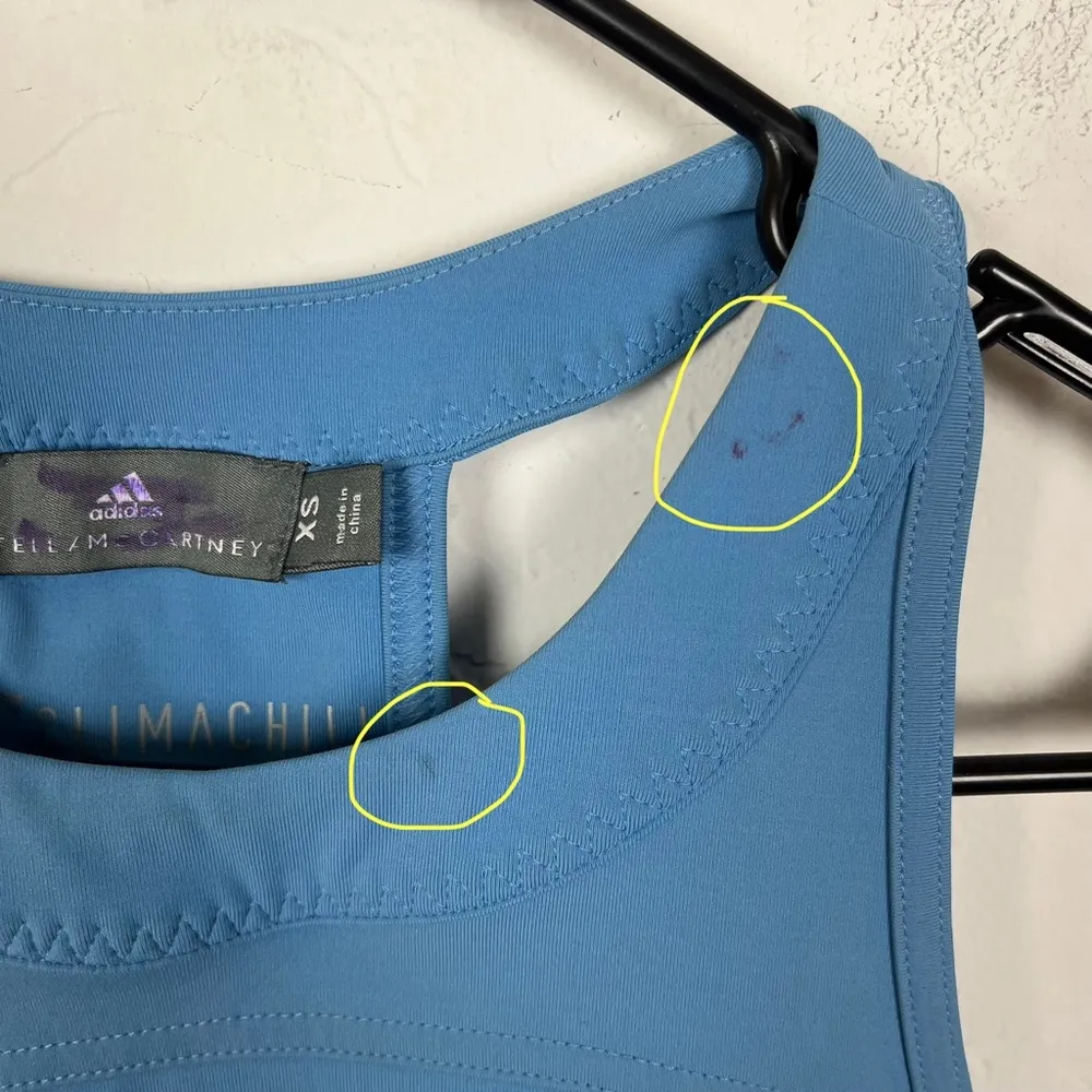 Adidas x Stella McCartney Blue Racerback Sports Bra Size XS - Image 4