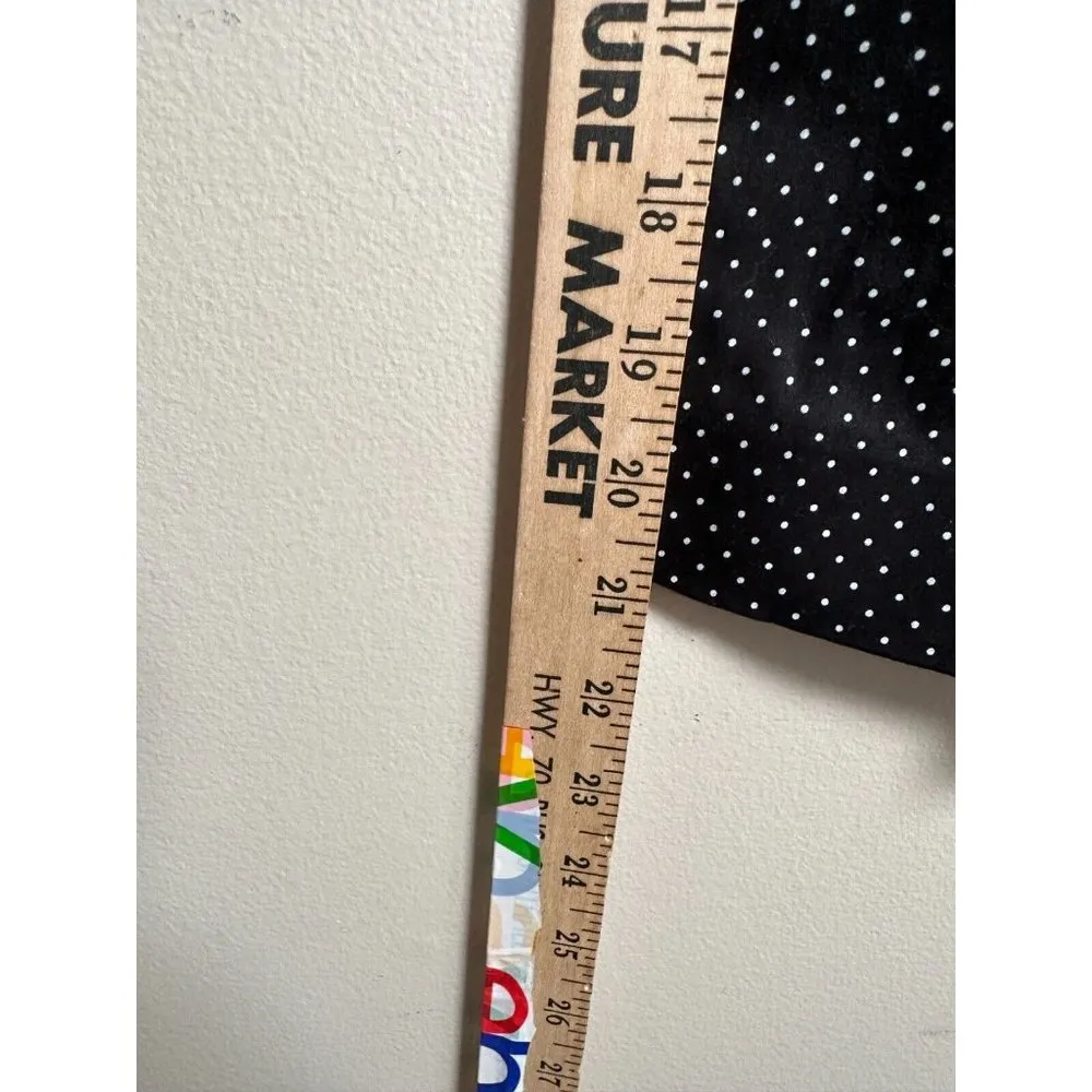 Talbots Petites 8P Women Capri Pants Polkadot Cropped Black White Cotton Spandex - Image 5