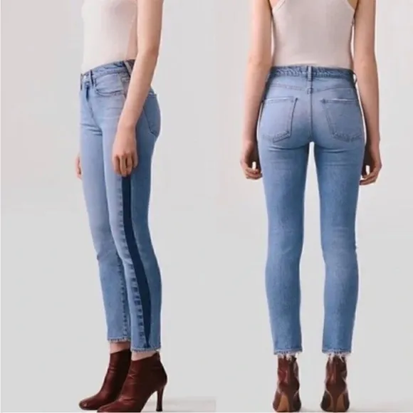 Agolde Toni 90s Straight Leg Mid Rise Side Stripe Jeans in Swerve 26 - Image 2
