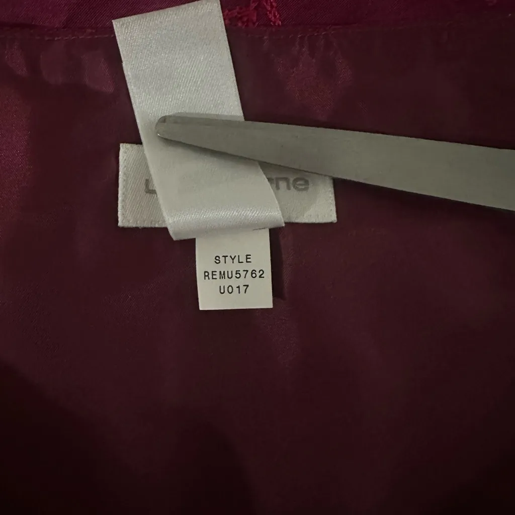 Liz Claiborne Fuchsia Silk Beaded Embroidered A Line Knee Length Skirt Sz 16 - Image 5