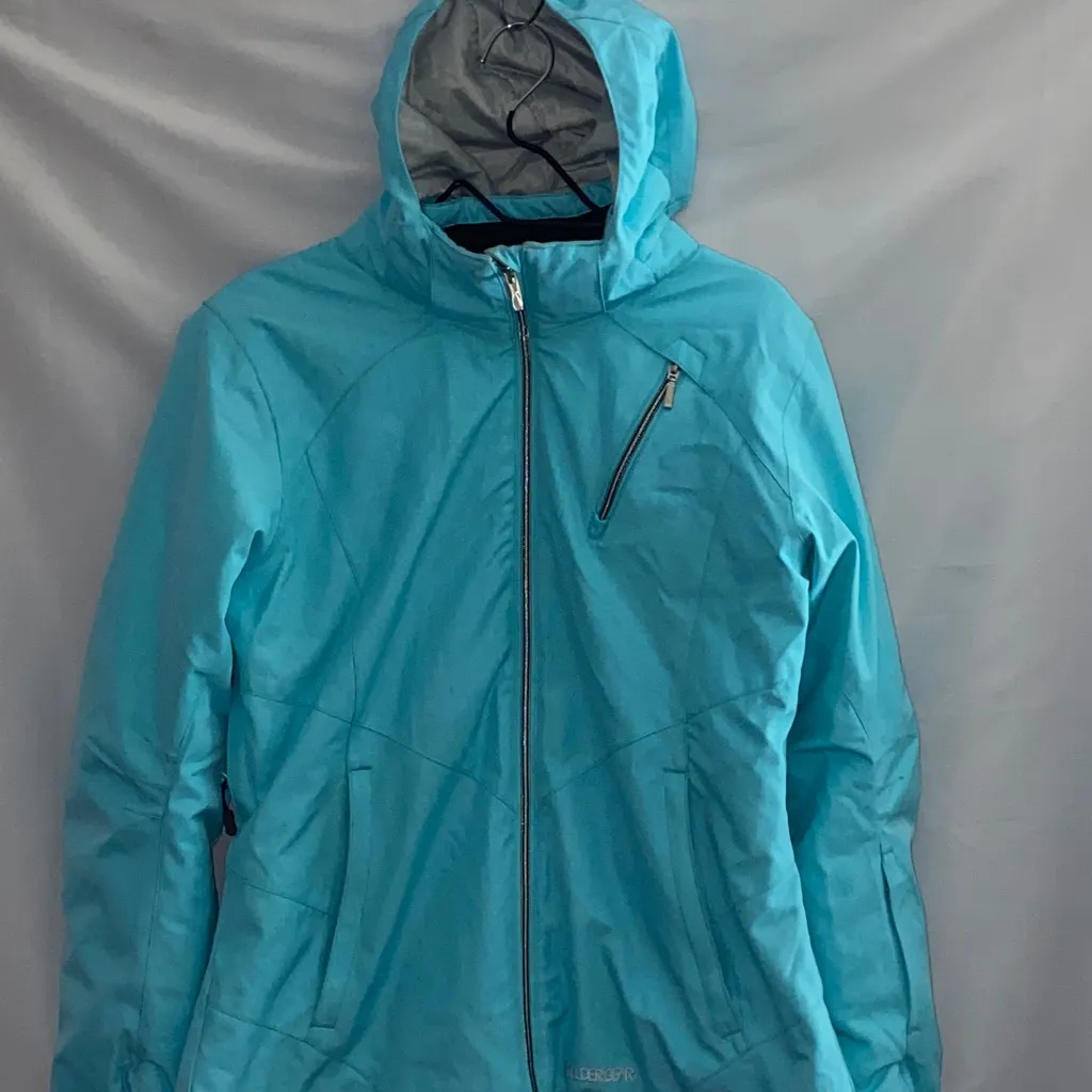 BOULDER GEAR Women's SIZELARGE TURQUOISE Blue Hooded Jacket Multipocket zipfront Size L - Image 2