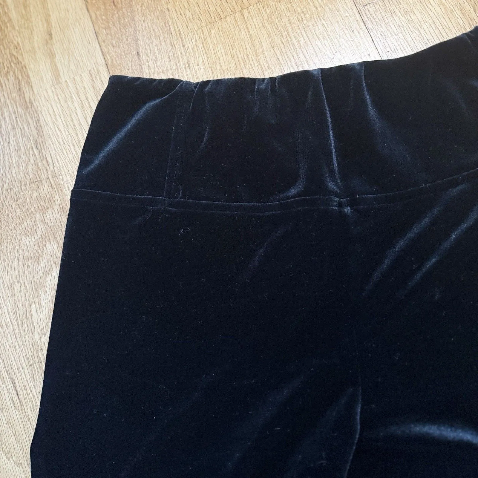 AllSaints Cora Velvet Leggings Black 8 Edgy Urban Rock Chic Street Minimalist - Image 12