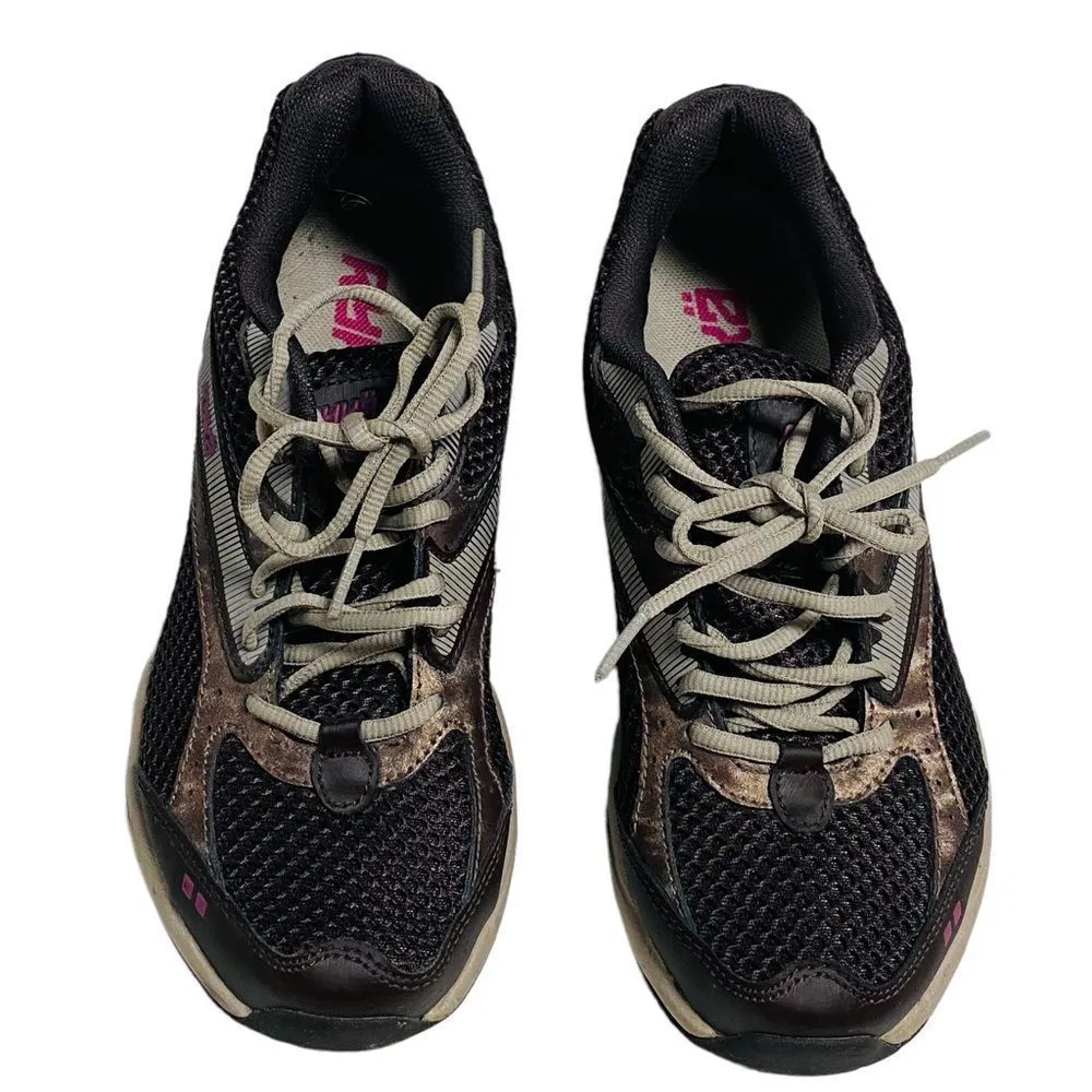 Women’s RYKA 7.5 Brown Walking Comfort Sneakers Women’s Shoes - Image 3