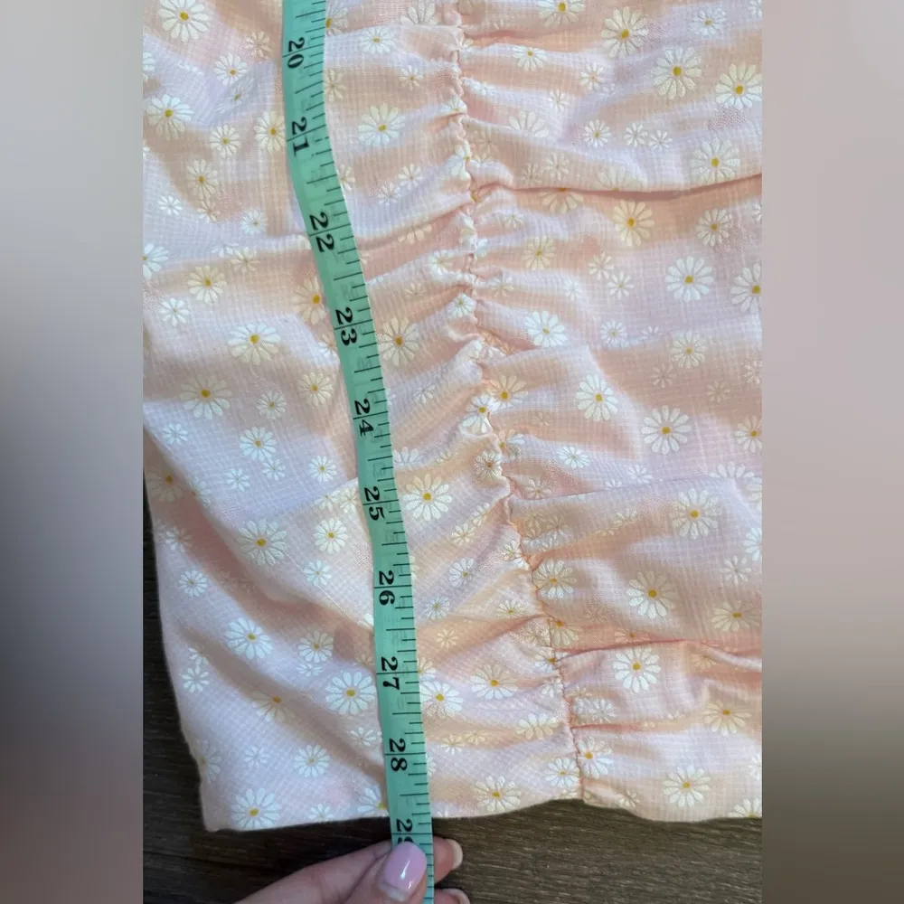 Pink mini milk dress Pink Spring Floral rushed dress size us 0/ uk 4 1823 - Image 13
