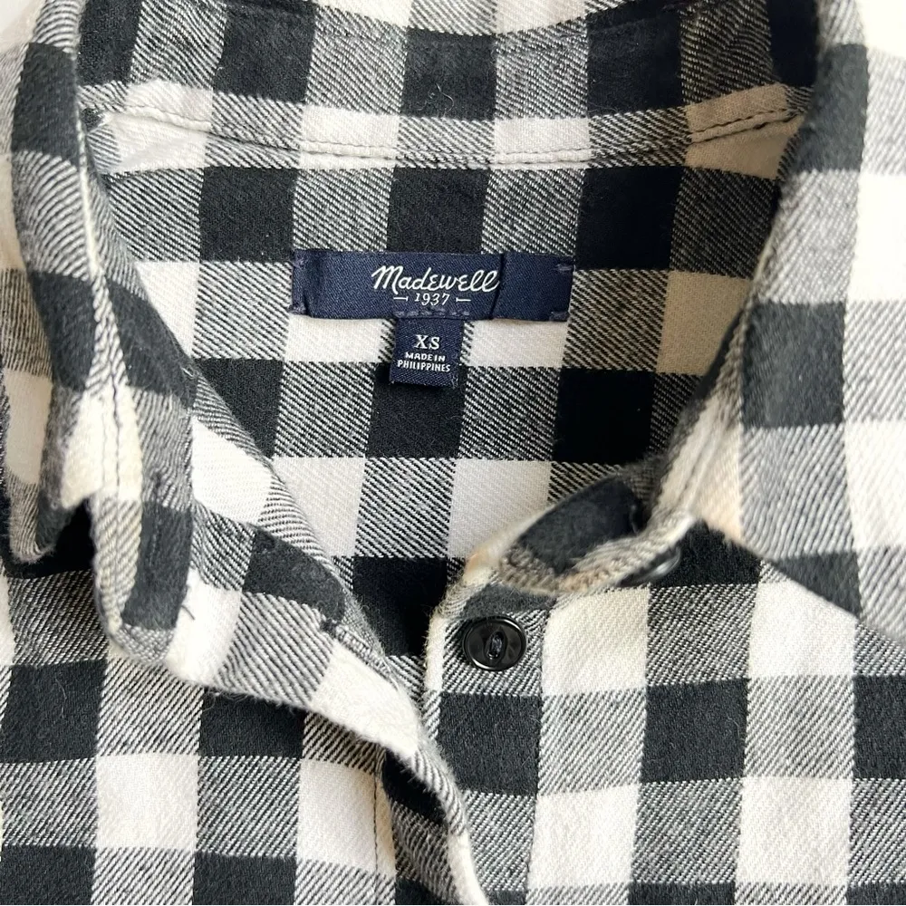 Madewell Buffalo Plaid Flannel Button Down Shirt - Image 4