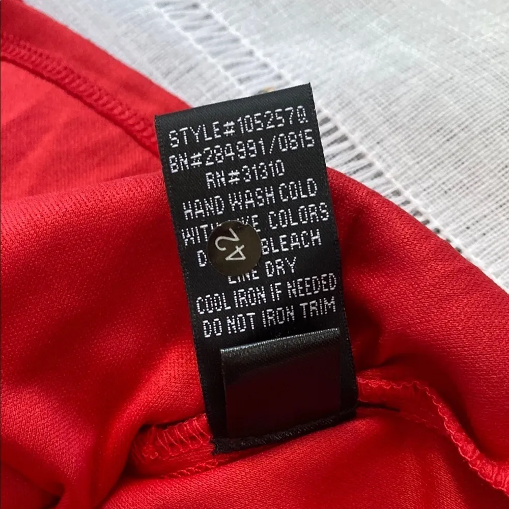 B Wear Y2K “Going Out” Red Ruffle Sleeveless Blouse. Size L - Image 9