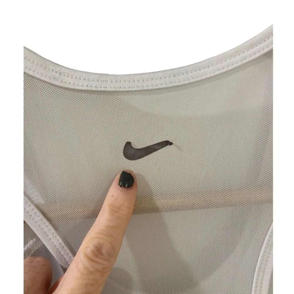 Nike Tank Top Women’s Size XS Dri-Fit Top Athletic Gym Tank Light Gray - Image 5